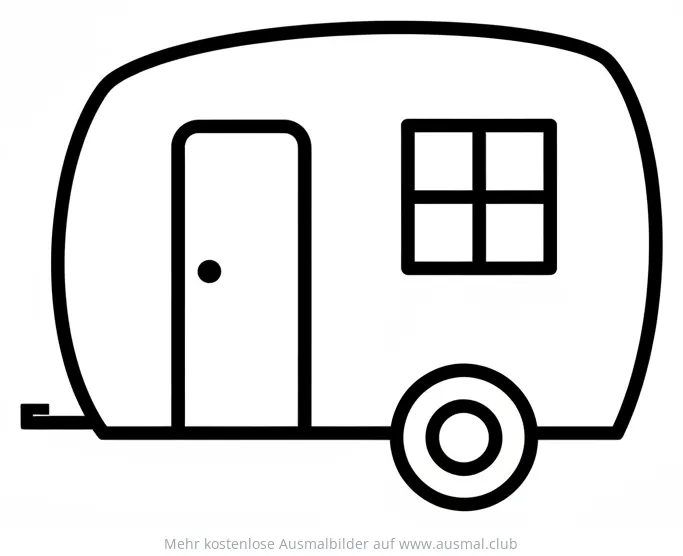 Wohnwagen Ausmalbild
