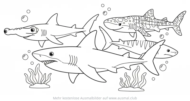 Hai Vielfalt Ausmalbild