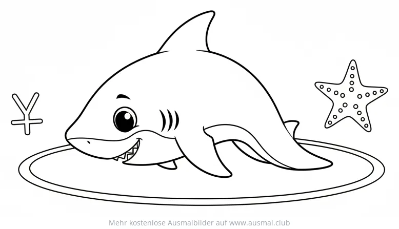 Hai macht Yoga Ausmalbild