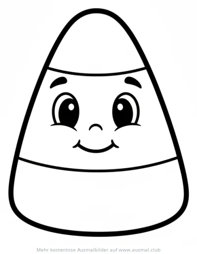 Freundliches Candycorn Ausmalbild