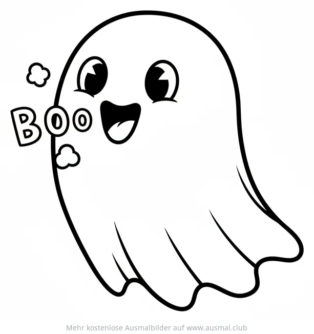 Freundlicher Boo-Geist Ausmalbild