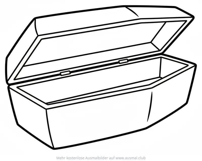 Offener Sarg Ausmalbild für Halloween