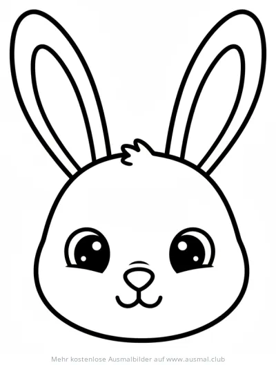 Hasenkopf Ausmalbild