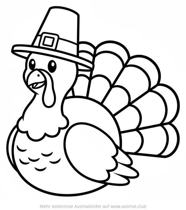 Pilger Truthahn Ausmalbild