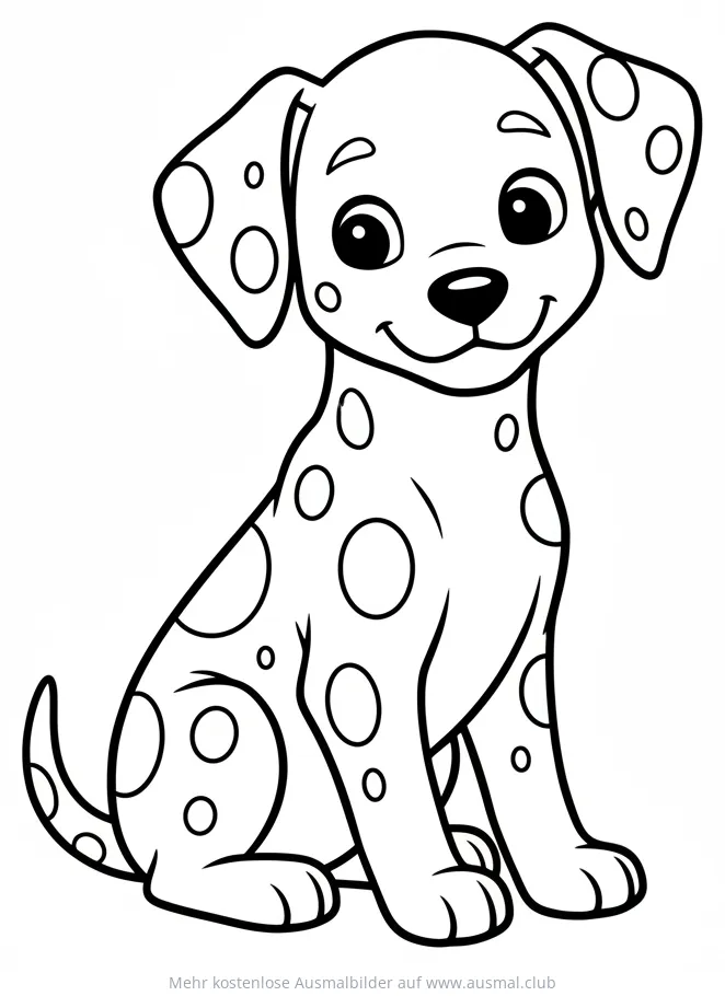 Dalmatiner Welpe Ausmalbild