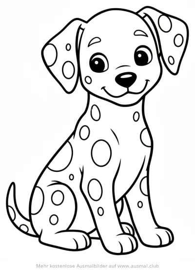 Dalmatiner Welpe Ausmalbild
