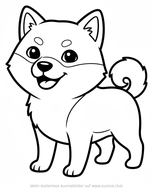 Shiba Inu Welpe Ausmalbild