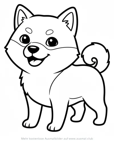 Shiba Inu Welpe Ausmalbild