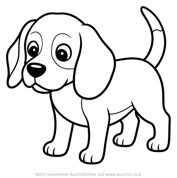 Niedlicher Beagle Ausmalbild
