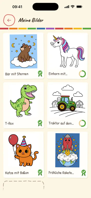 Dieselbe Sammlung „Meine Bilder“ auf dem iPhone
