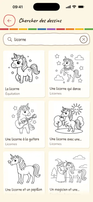 La même recherche sur iPhone