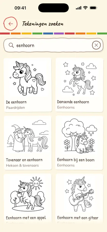 Dezelfde zoekopdracht op een iPhone