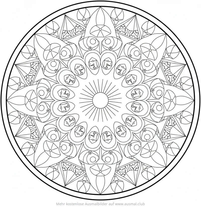Urlaubsmotiv Mandala Ausmalbild