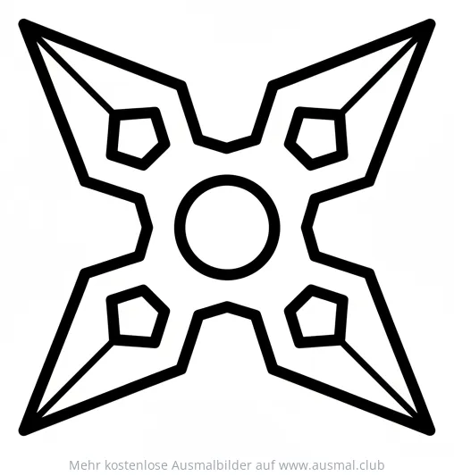 Ninja Stern Ausmalbild