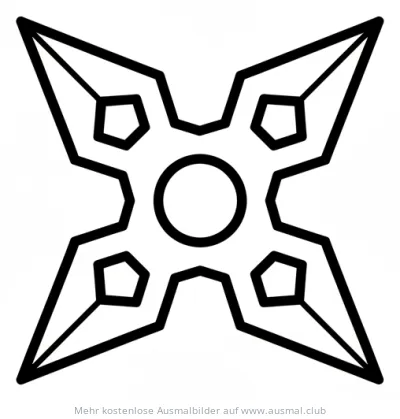 Ninja Stern Ausmalbild