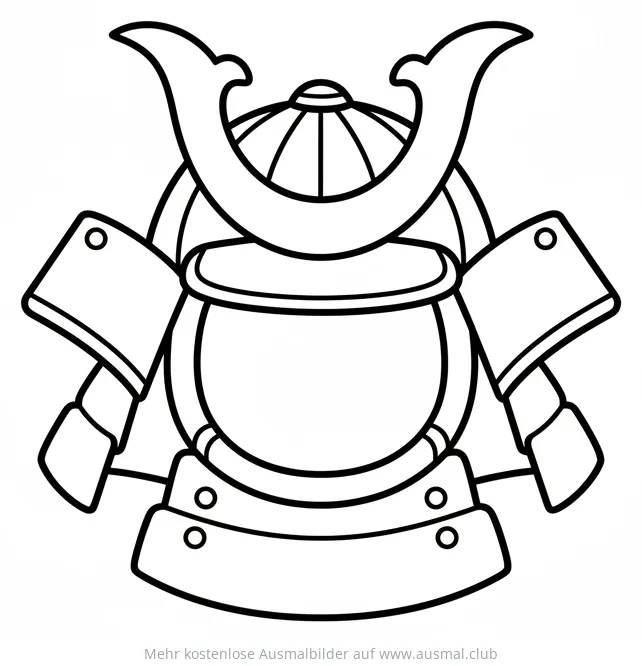 Samurai Helm Ausmalbild