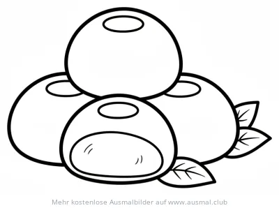 Mochi Ausmalbild mit Blättern