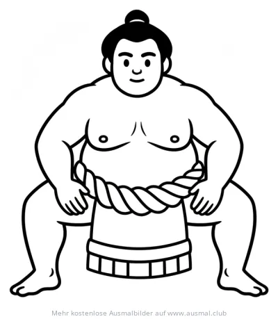 Sumo-Ringer Ausmalbild