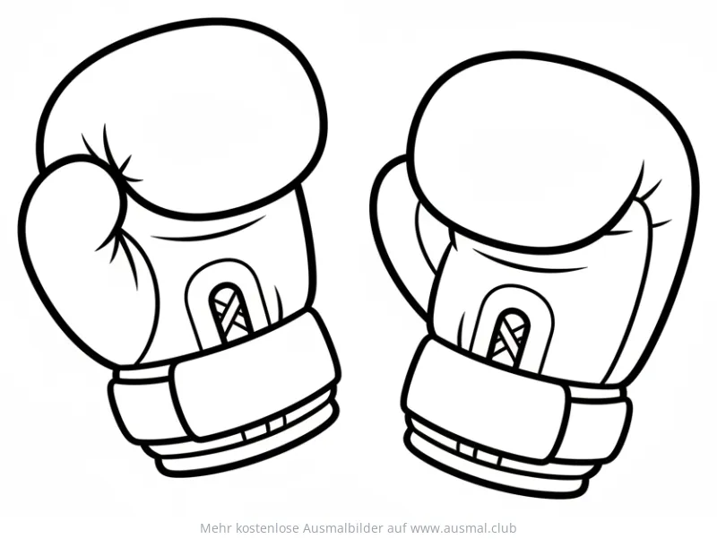 Boxhandschuhe Ausmalbild