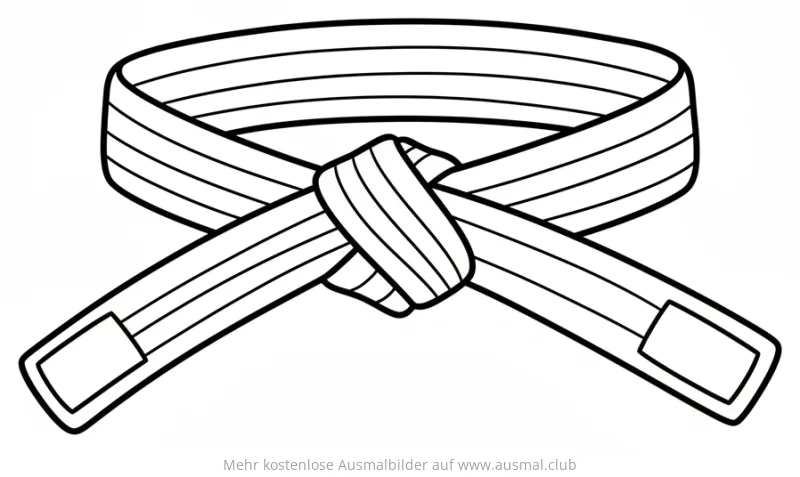 Kampfsport Gürtel Ausmalbild