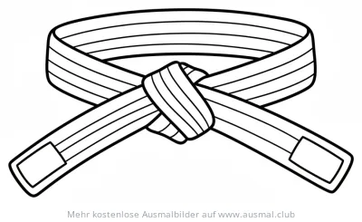 Kampfsport Gürtel Ausmalbild