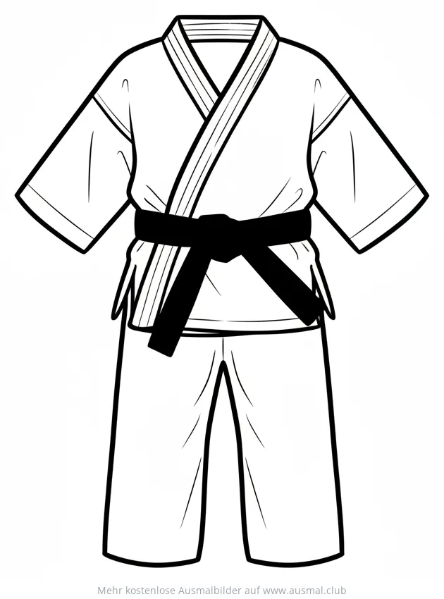 Karate Uniform Ausmalbild