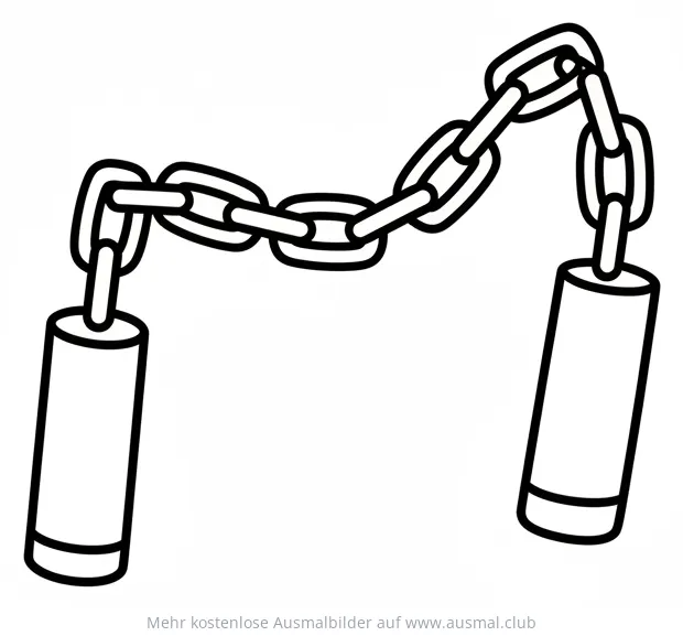 Nunchuck Ausmalbild