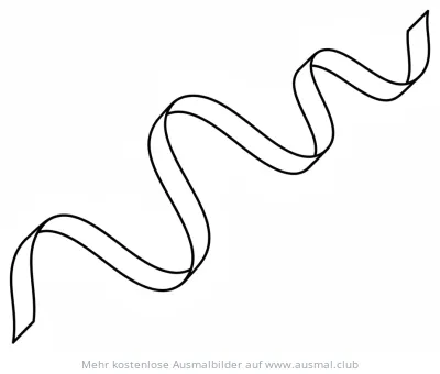Luftschlange Ausmalbild für Karneval oder Fasching