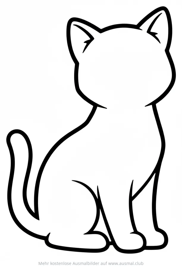 Katze Silhouette Ausmalbild