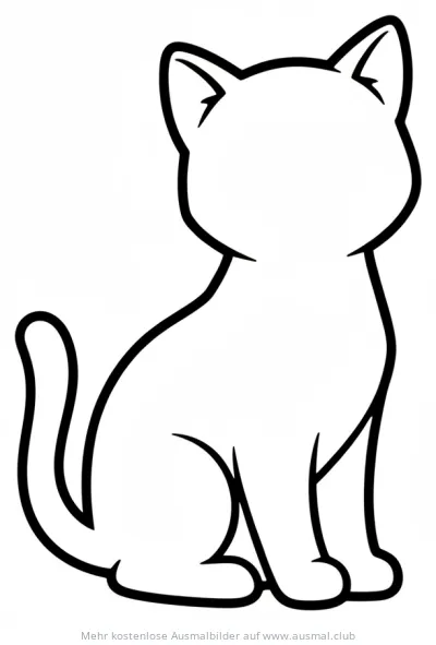 Katze Silhouette Ausmalbild