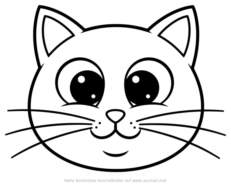 Katze Gesicht Ausmalbild