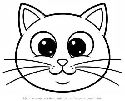 Katze Gesicht Ausmalbild