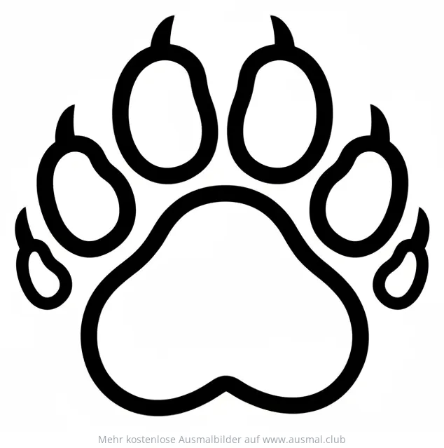 Katzen Pfote Ausmalbild