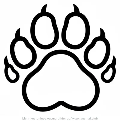 Katzen Pfote Ausmalbild