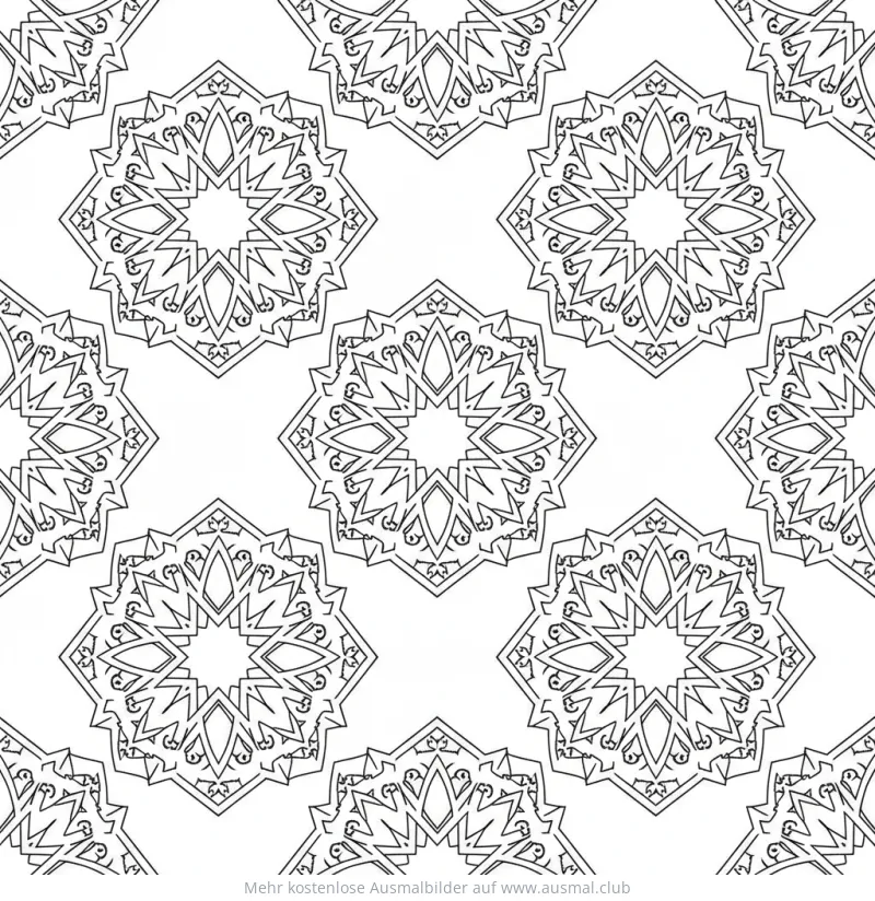 Islamisches Muster Ausmalbild