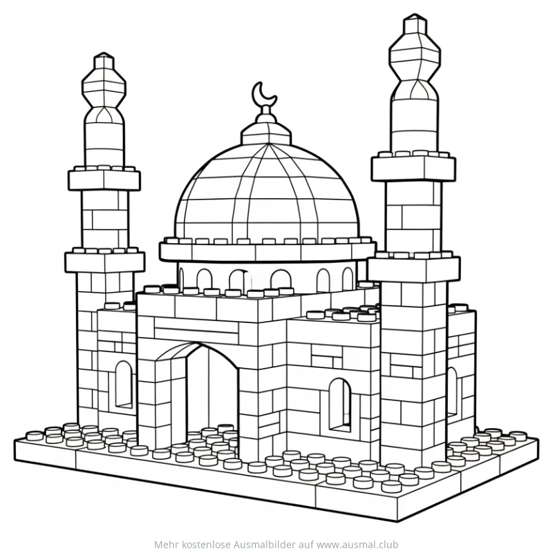 Lego Moschee Ausmalbild