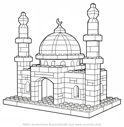 Lego Moschee Ausmalbild