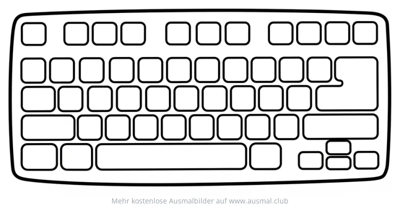 Keyboard Ausmalbild
