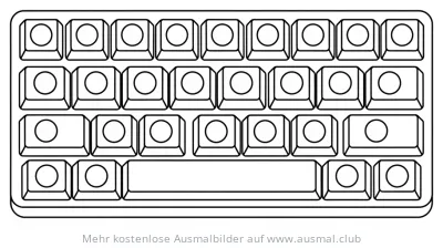 Tastatur Ausmalbild