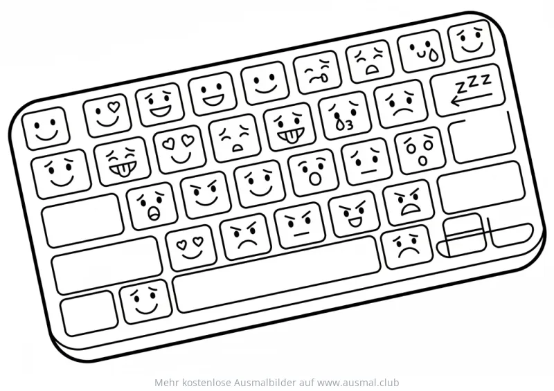Emoji Tastatur Ausmalbild