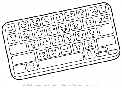 Emoji Tastatur Ausmalbild