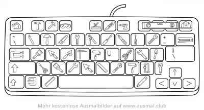 Werkzeug Keyboard Ausmalbild