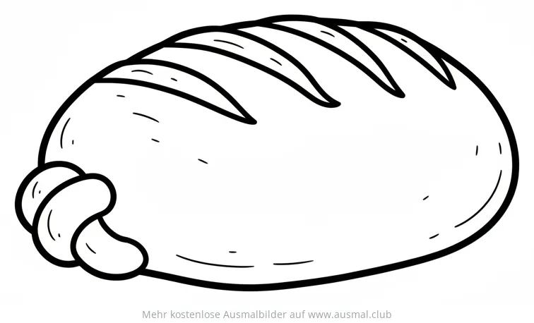 Brotlaib Ausmalbild