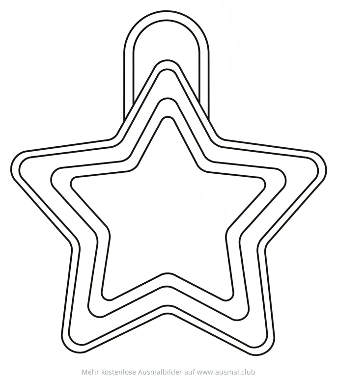 Stern Ausstecher Ausmalbild