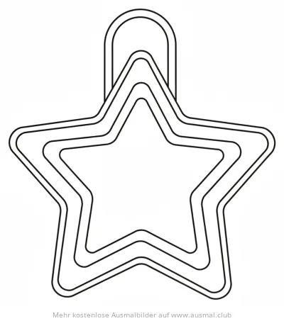 Stern Ausstecher Ausmalbild