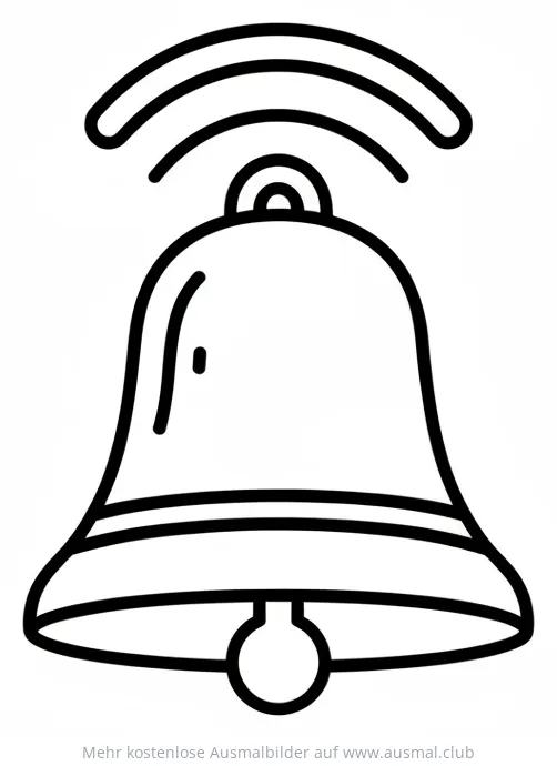 Kirchenglocke Ausmalbild zur Konfirmation
