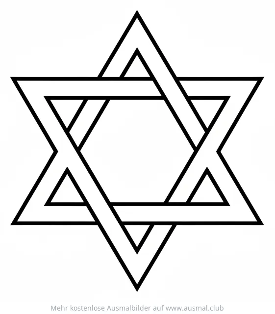Davidstern Ausmalbild für Konfirmation