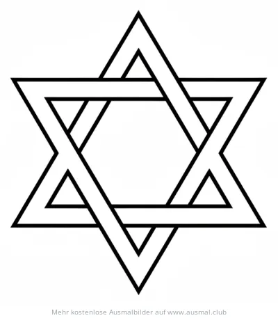 Davidstern Ausmalbild für Konfirmation