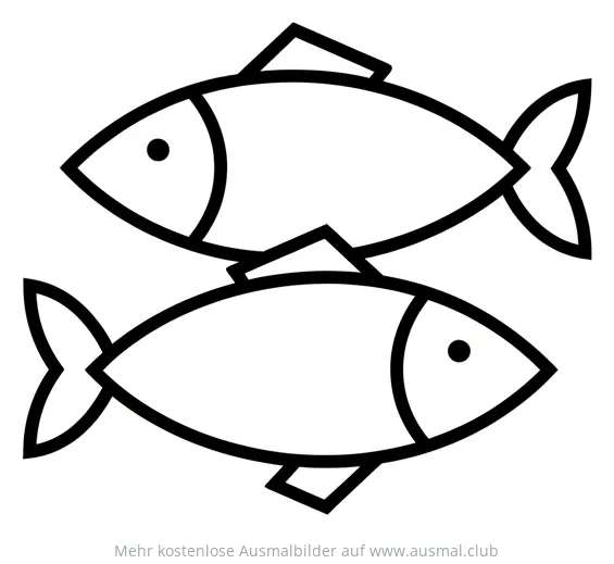 Zwei Fische Symbol Ausmalbild