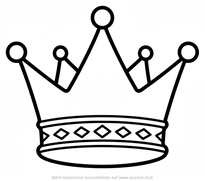 Krone Ausmalbild für Konfirmation